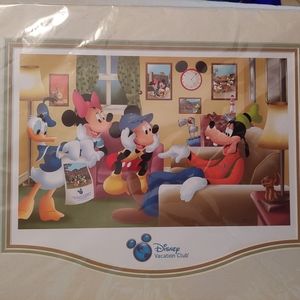Disney Grand Californian Resort Member Litho 2013 Rare "Armchair Vacationer"